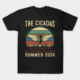 The Cicadas Reunion Tour Broods Xiii And Xix Summer 2024 T-Shirt